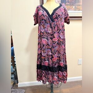 Vintage Lola P. Paisley Lace Dress